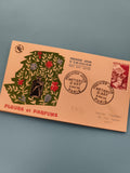 Lettre Premier Jour Fleurs et Parfums 1954 Paris philatélie FDC timbre 75c