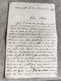 Lettre manuscrite ancienne 1914 Marseille Première Guerre WW1 papier quadrillé
