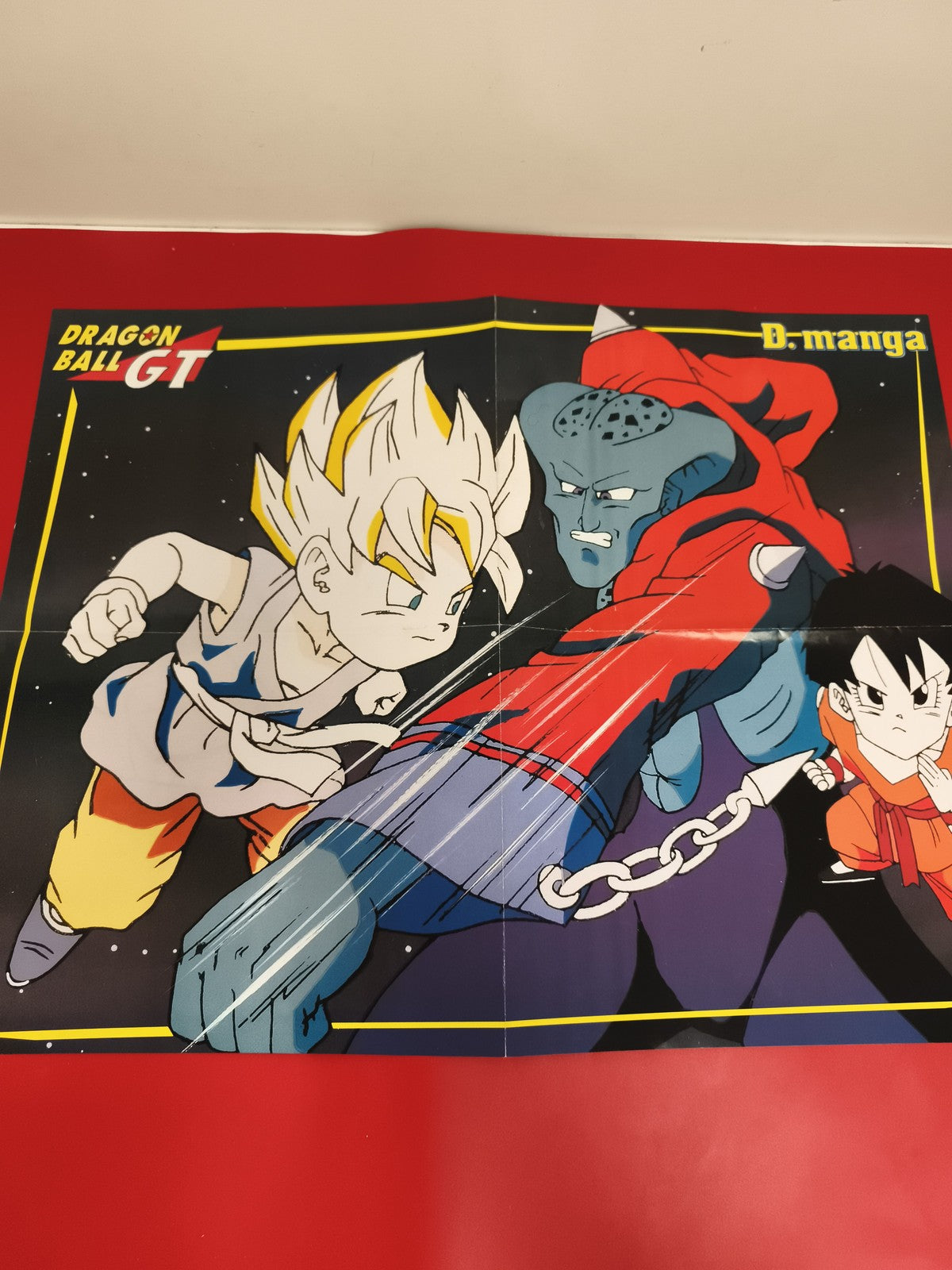 Poster Dragon Ball GT vintage D-manga, Goku Super Saiyan, anime officiel