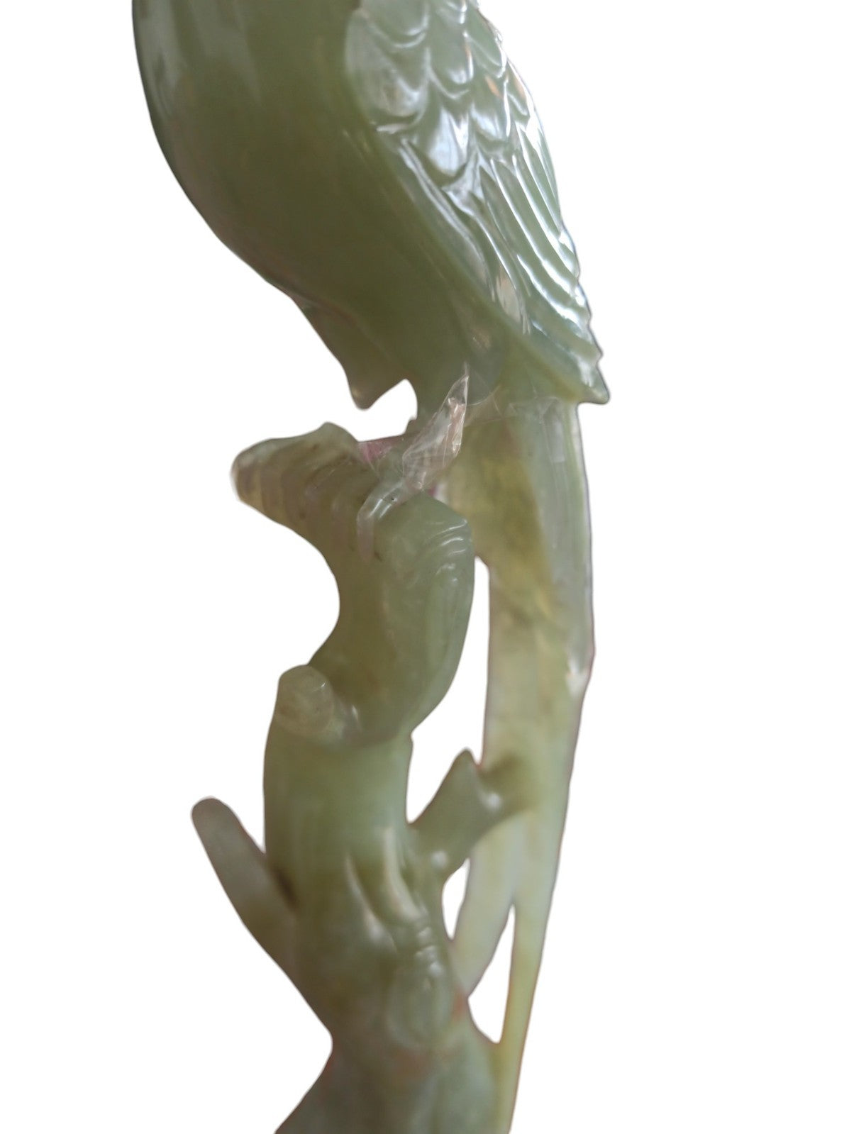 Statue oiseau en jade asiatique ancien, sculpture décorative, authentique rare