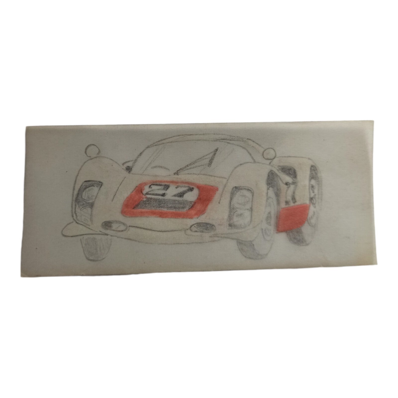 Dessin original voiture course Scalextric Dinky Toys vintage calque rare