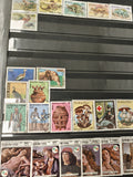 Lot timbres oblitérés thématiques animaux, art, Burkina Faso, Sahara, couleurs v