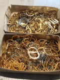 Lot anciennes boucles ceinture dorées argentées vintage mercerie deadstock
