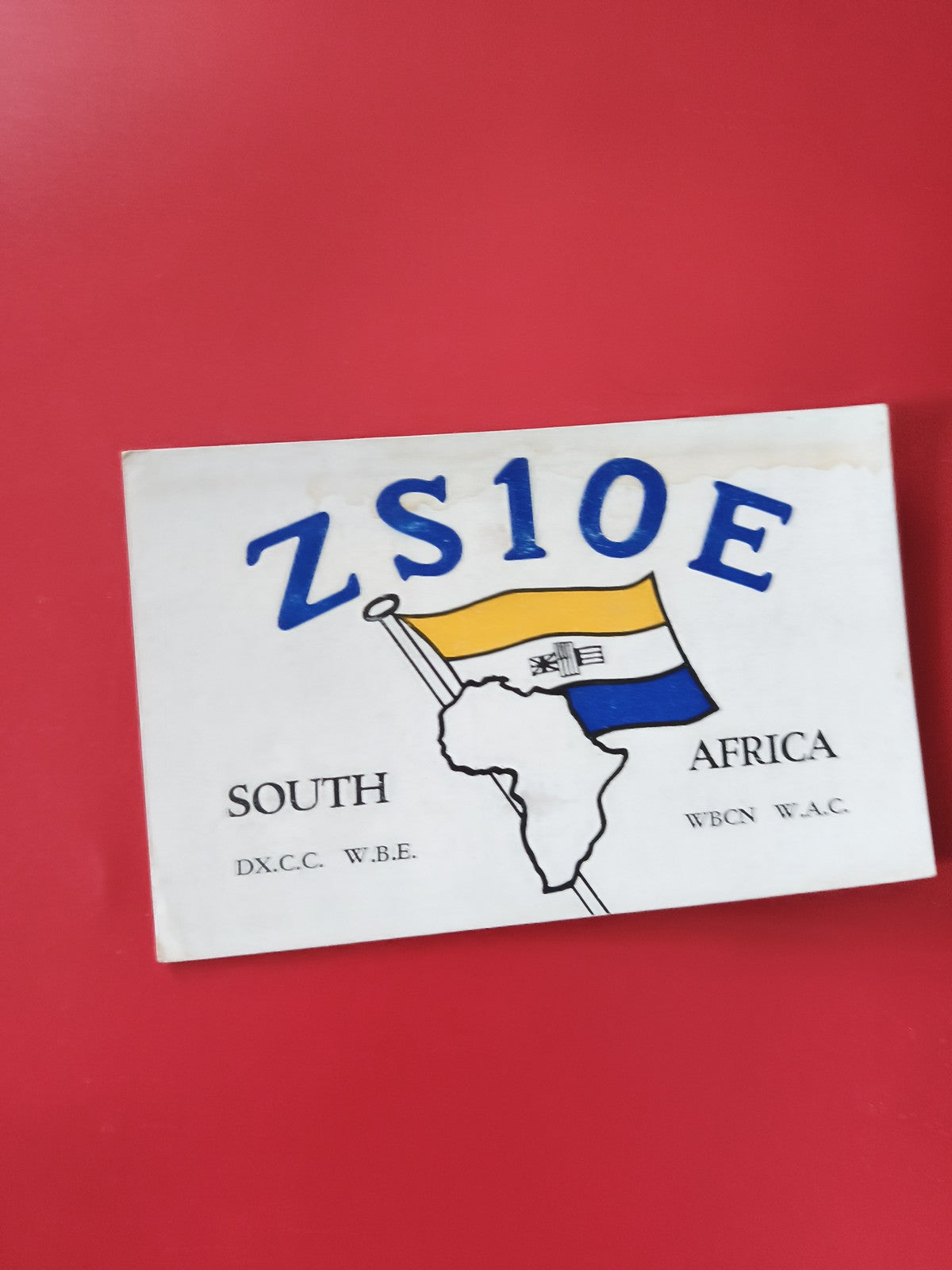 Carte radio ZS10E Afrique du Sud ? indicatif DX, carte QSL décorative