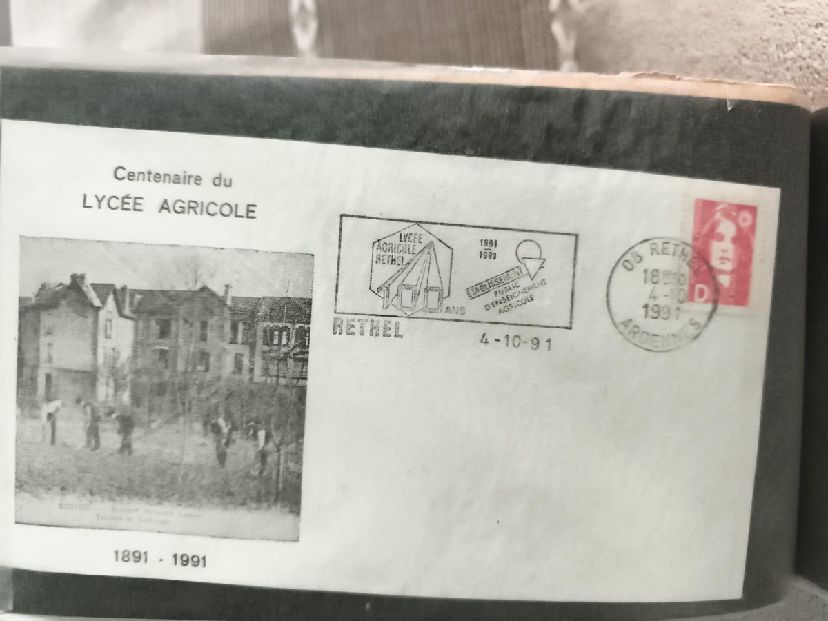 Lettre premier jour Lycée Agricole Rethel 1991 oblitération spéciale philatélie