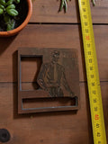 Plaque typographique vintage Nex publicitaire vêtement homme déco rétro