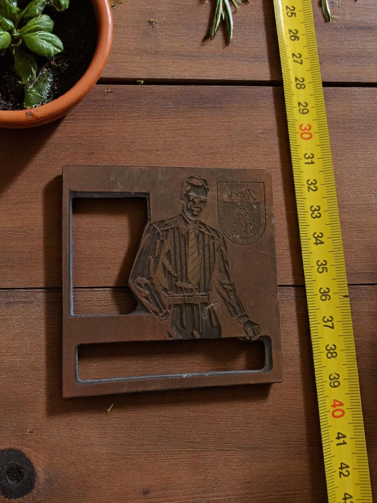 Plaque typographique vintage Nex publicitaire vêtement homme déco rétro