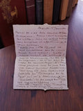 Lettre manuscrite ancienne mère à fils années 50/70 papier dentelé vintage