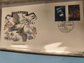 Enveloppe premier jour FDC Cygnus San Marino 1985 timbres et illustration signe