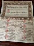 Action au porteur Produits Chimiques de France 1931 ancien certificat bourse déc