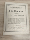 Ancien recueil partitions Beethoven violon piano Collection Litolff duo