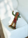 Figurine Starlux indien ancien vintage, statuette rétro peinte main