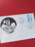 Enveloppe philatélie Millénaire d?Early 1986 avec timbre et cachets commémoratif