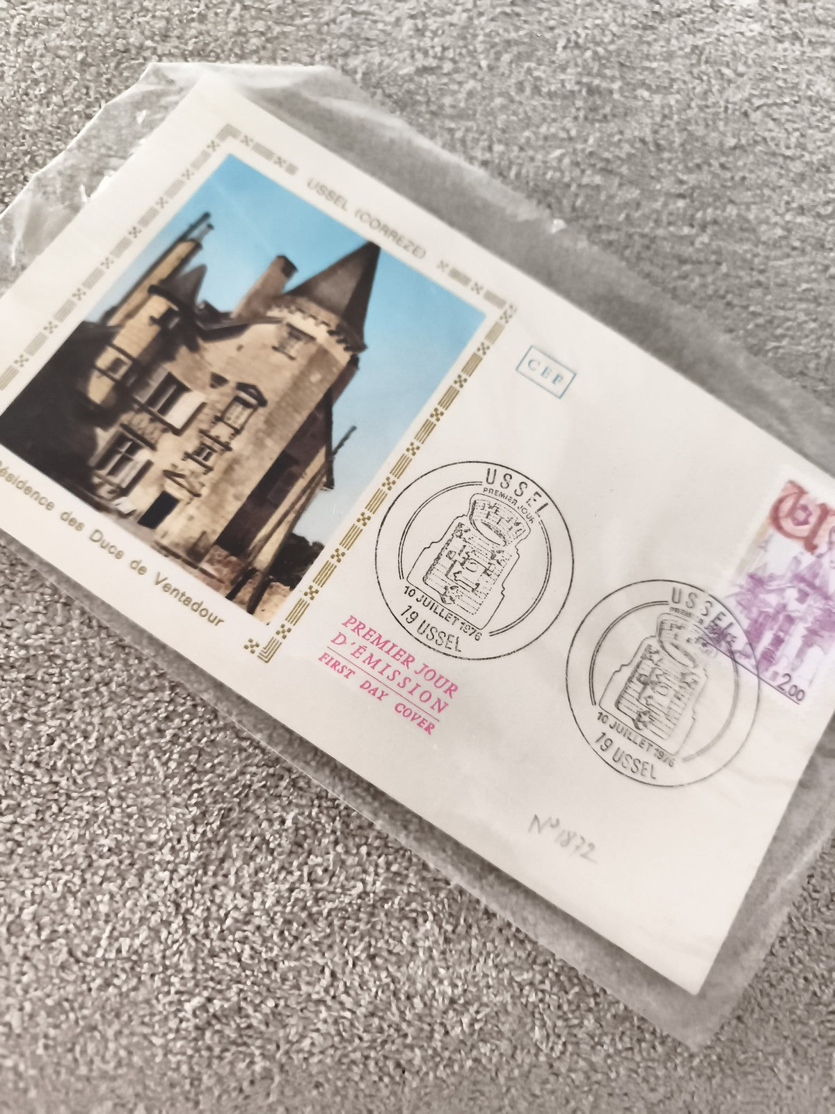 Lettre Premier Jour Ussel Corrèze château Ventadour ancien philatélie FDC
