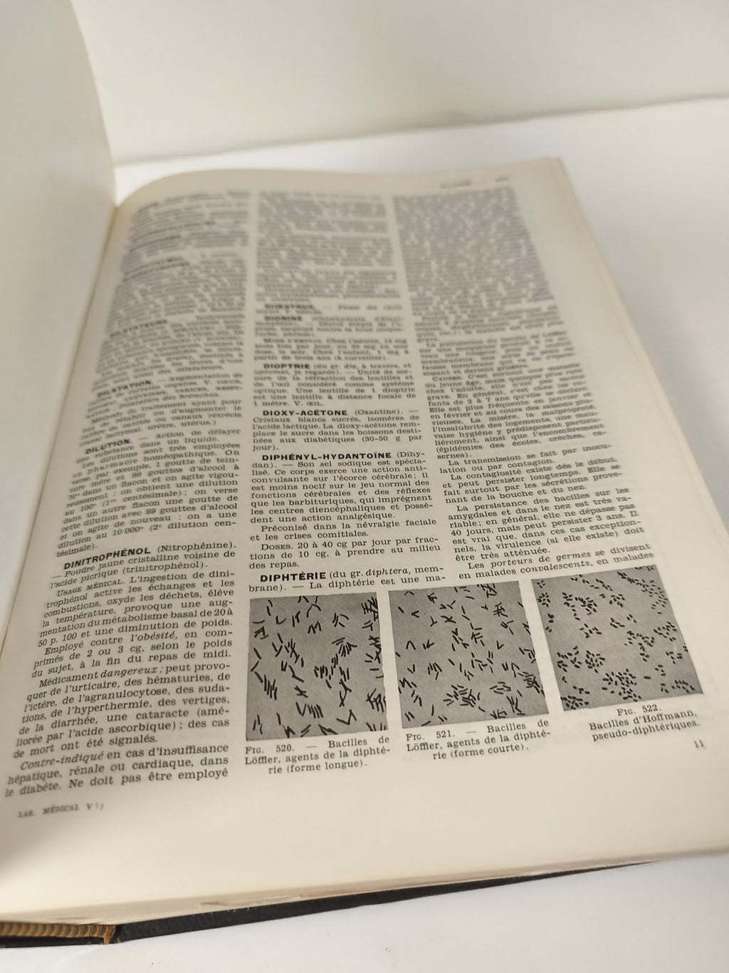 Ancien Larousse Médical grand format, dictionnaire illustré couverture noire