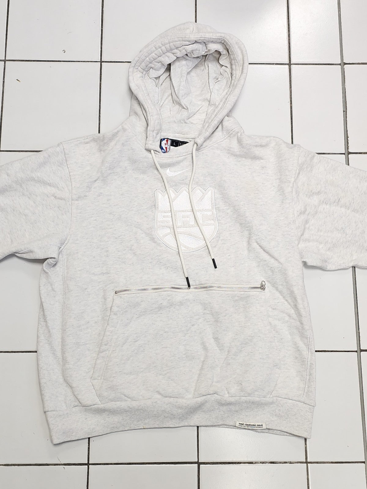 Sweat à capuche Nike homme L gris NBA Sacramento Kings pull confortable