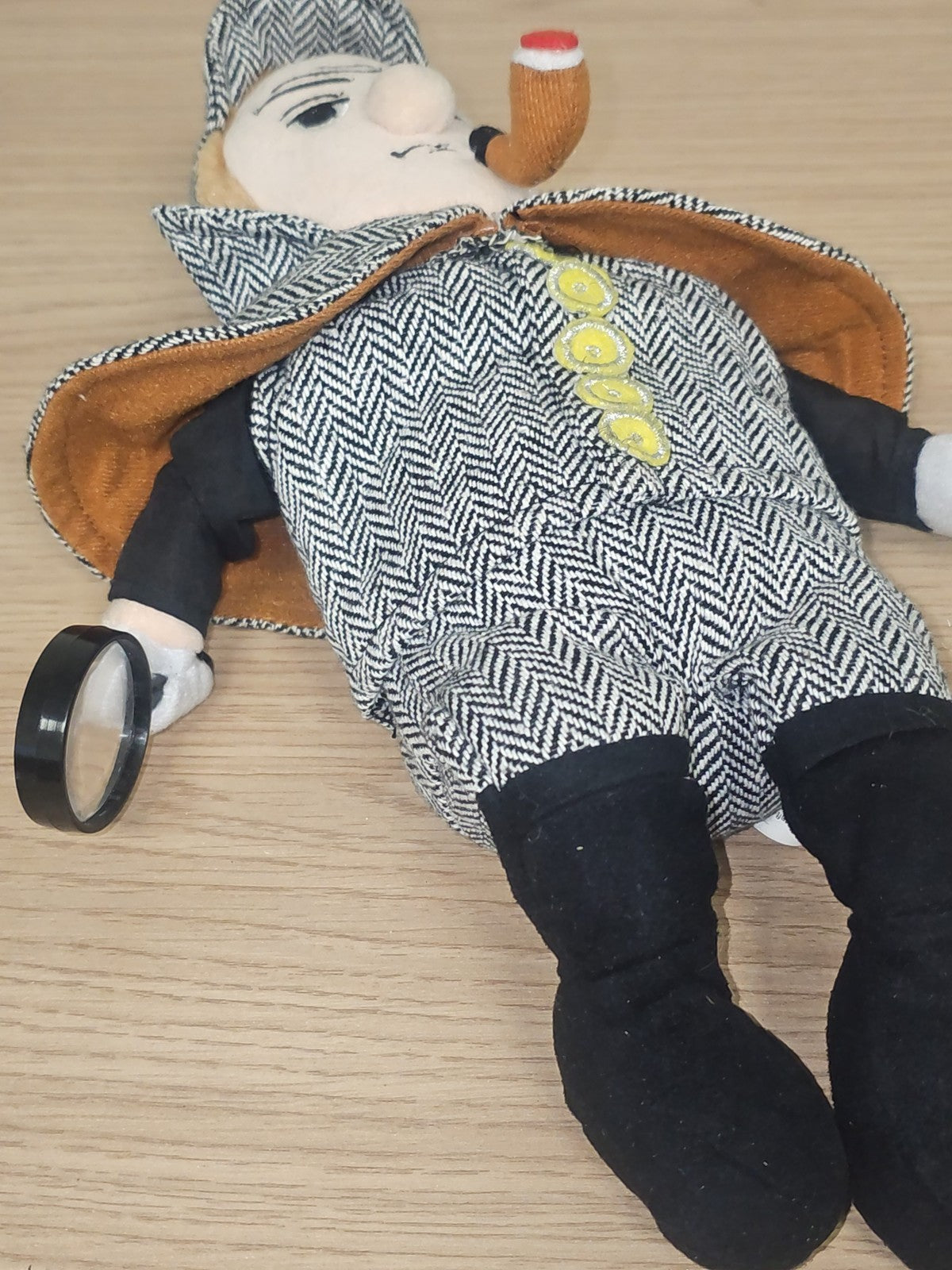 Peluche Détective Chevron 35cm Jouet Animal Doux Peluché Enfant Décor Original