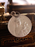 Médaille religieuse ancienne métal, Vierge et croix, pendentif catholique