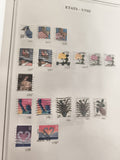 Lot anciens timbres oblitérés USA fleurs oiseaux Statue of Liberty vintage phila