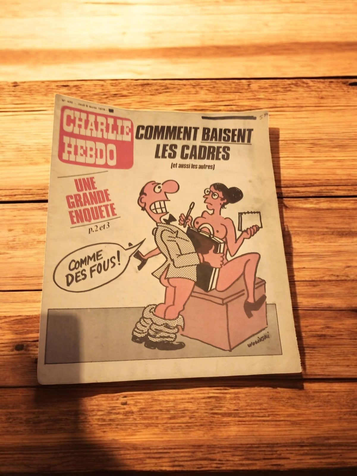 Magazine Charlie Hebdo vintage 1978 n°430 Wolinski satire presse ancienne