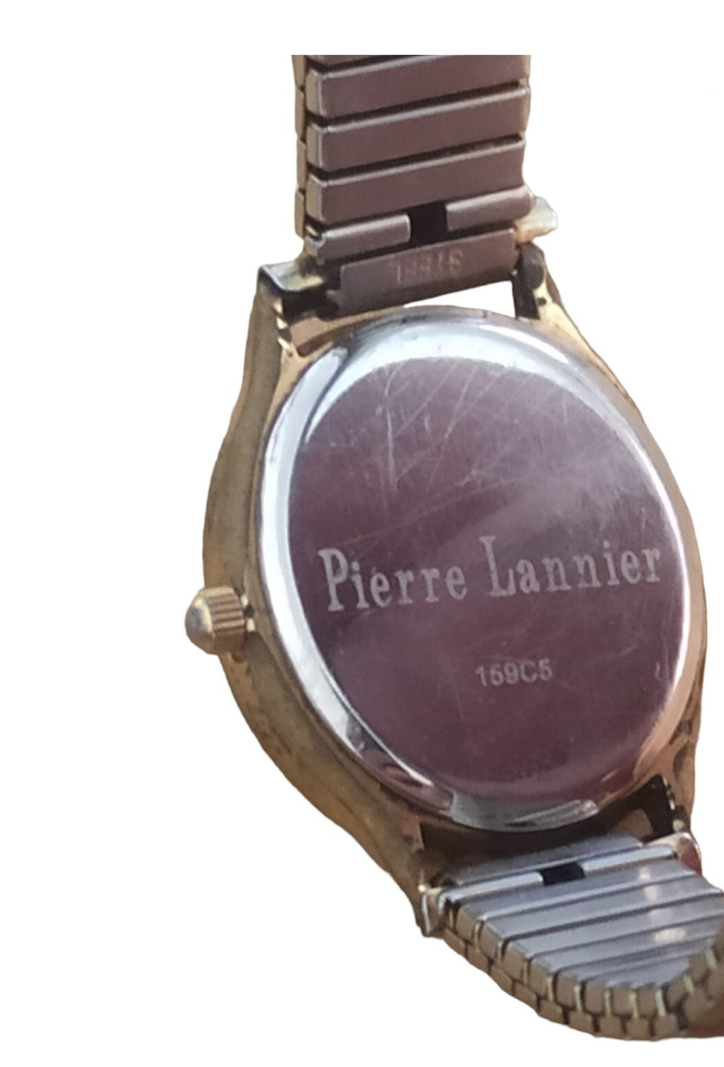 Montre vintage Pierre Lannier bracelet acier, cadran chiffres romains, classique
