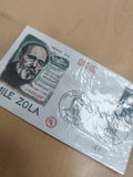 Enveloppe Premier Jour Émile Zola 1967 timbre FDC philatélie illustrée