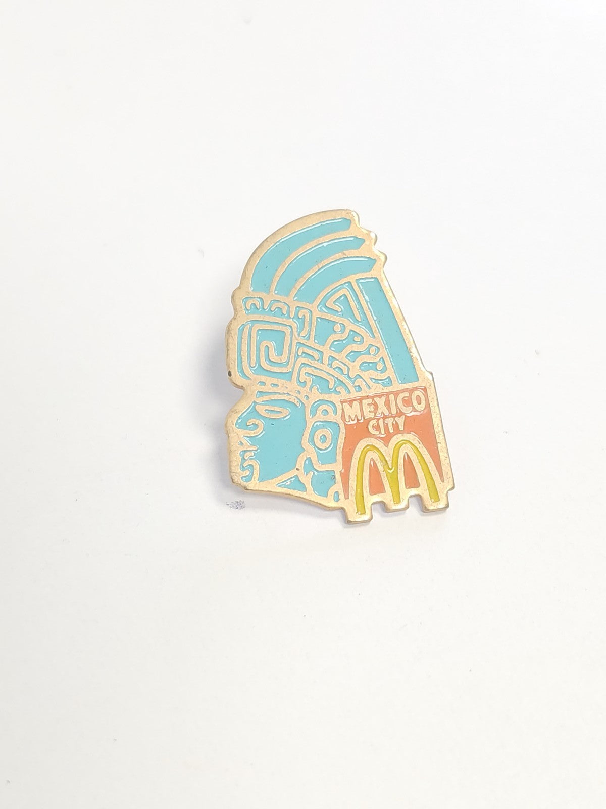 Pin's ancien rétro McDonald's Mexico, badge collection vintage fast-food rare