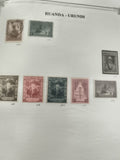 Timbres Ruanda-Urundi lot x9, thématiques coloniales, oblitérés et neufs