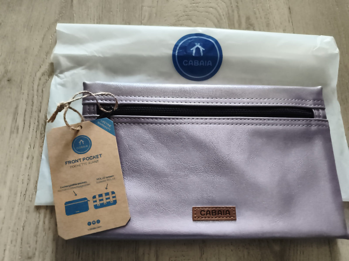 Pochette avant Cabaia mauve, neuve, 24 cm, accessoire sac, front pocket