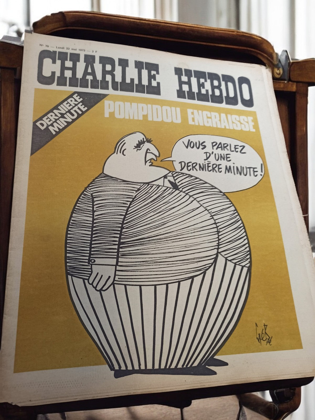 Journal Charlie Hebdo 1972 n°79 original vintage satire Pompidou presse rétro