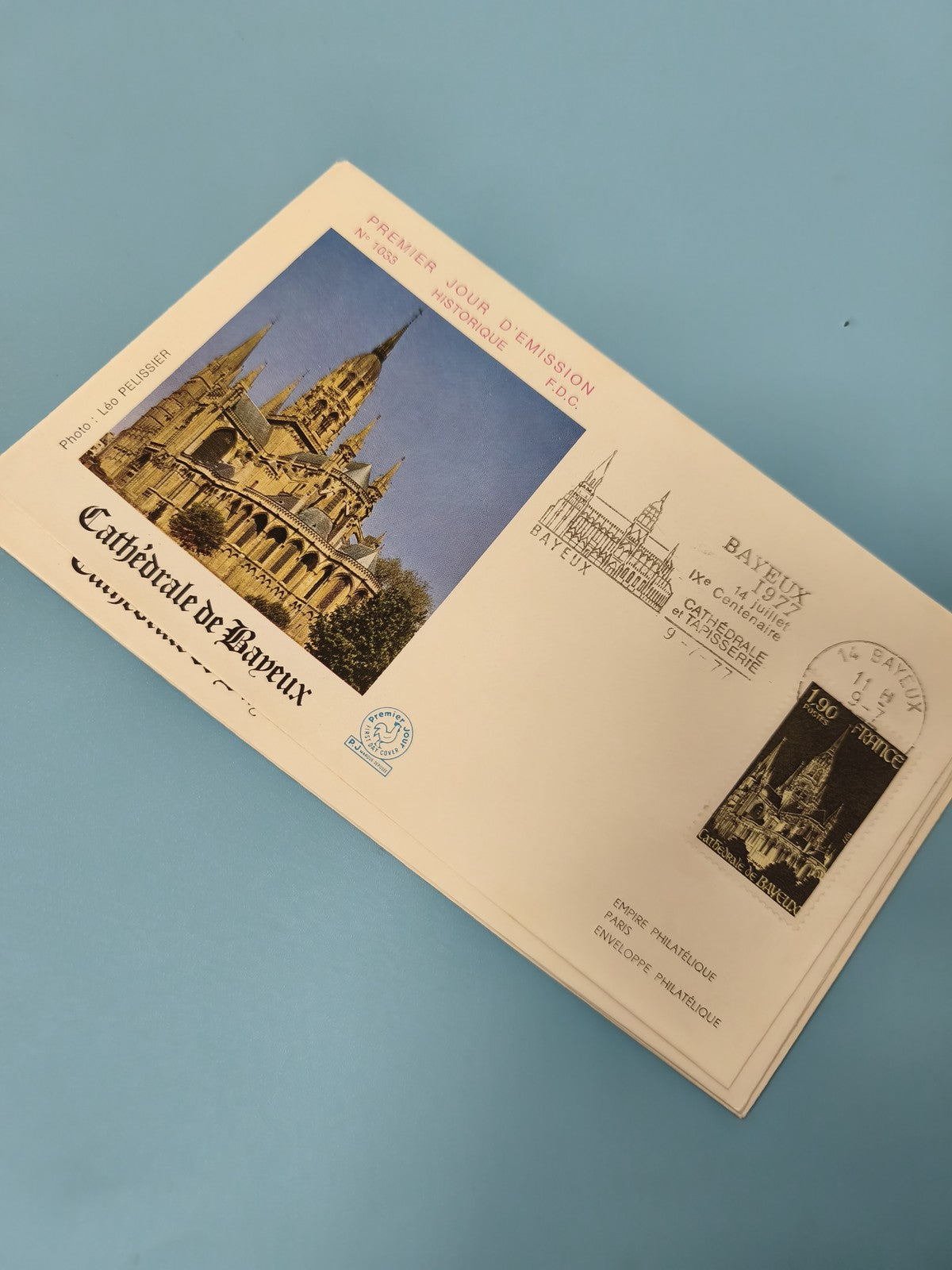 Enveloppe premier jour d?émission FDC Bayeux Cathédrale, timbre illustré