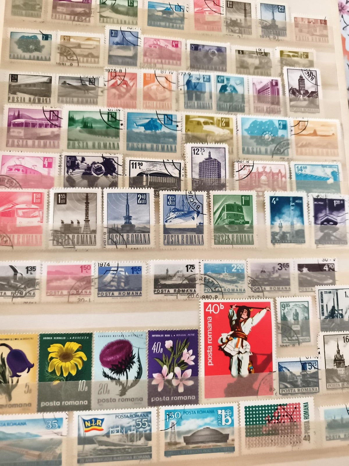 Timbres anciens Roumanie POSTA ROMANA lot oblitérés années 60-80 philatélie