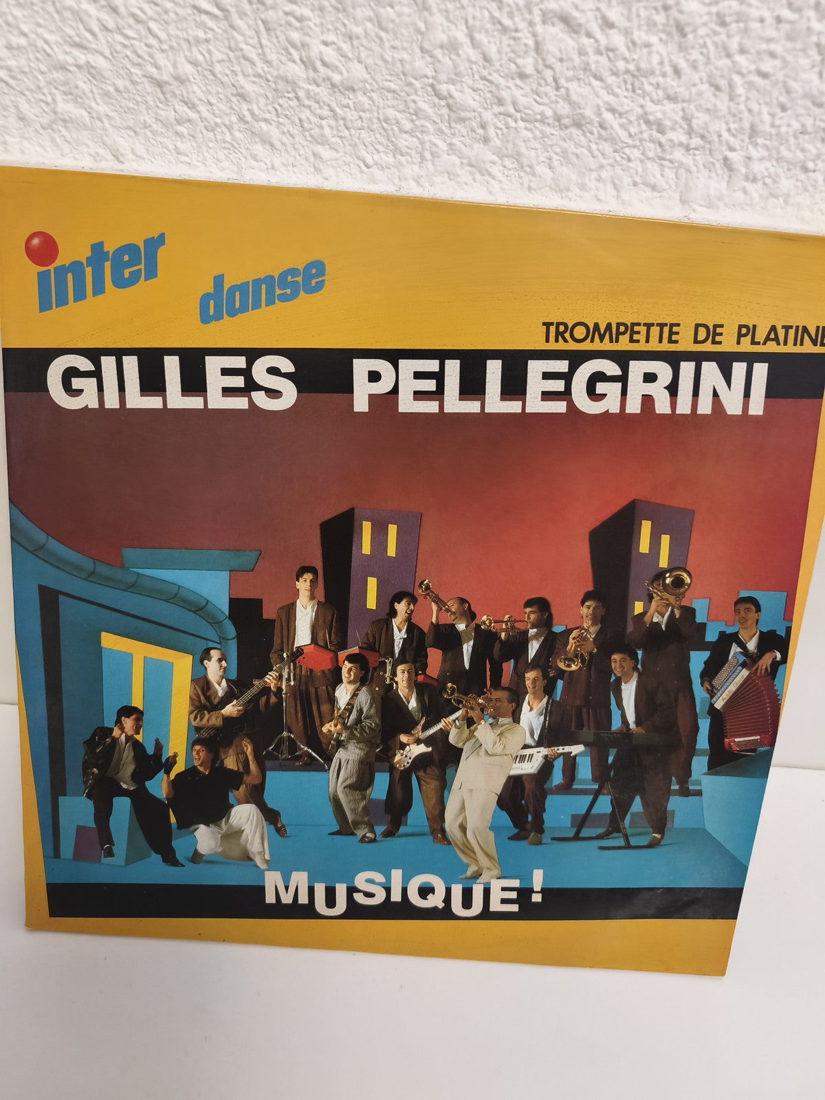 Vinyle 33 tours Gilles Pellegrini Inter Danse Musique! pochette illustrée