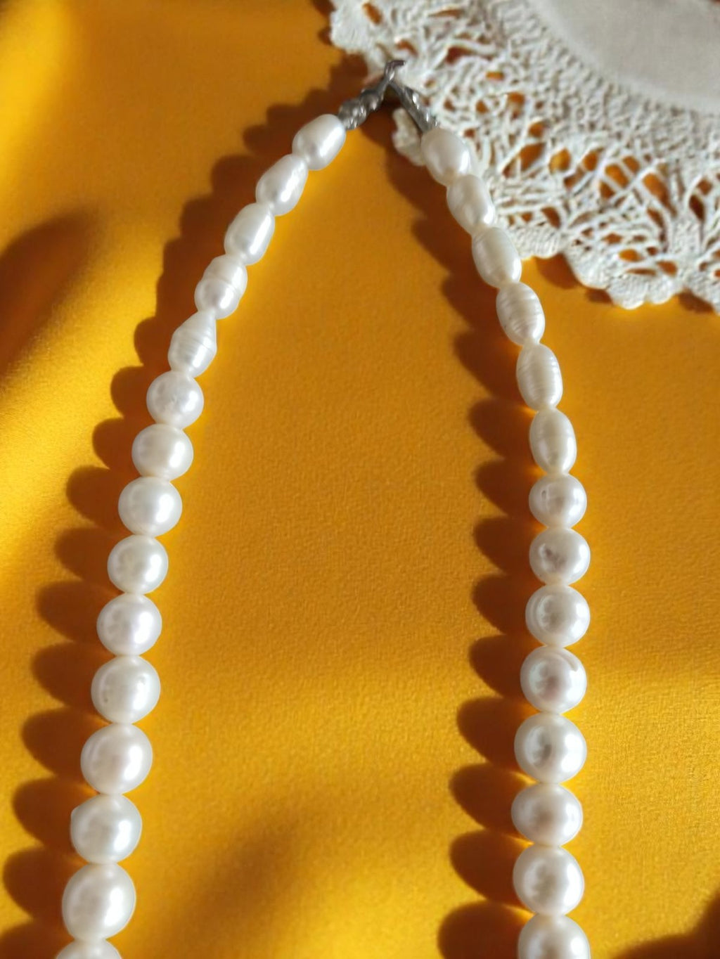 Collier en perles de culture authentiques, style vintage