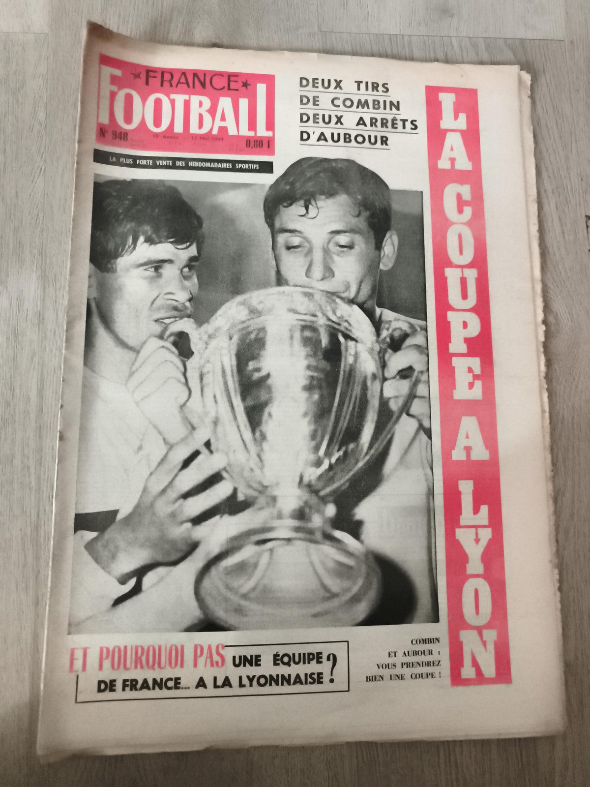 Ancien journal France Football 1964 Coupe Lyon vintage magazine sport