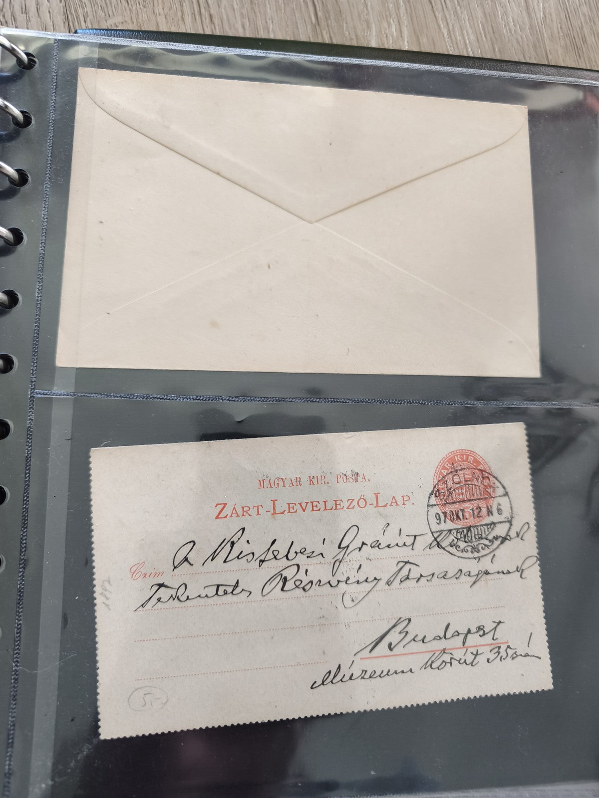 Ancienne enveloppe philatélie oblitérée Hongrie Budapest, carte postale vintage