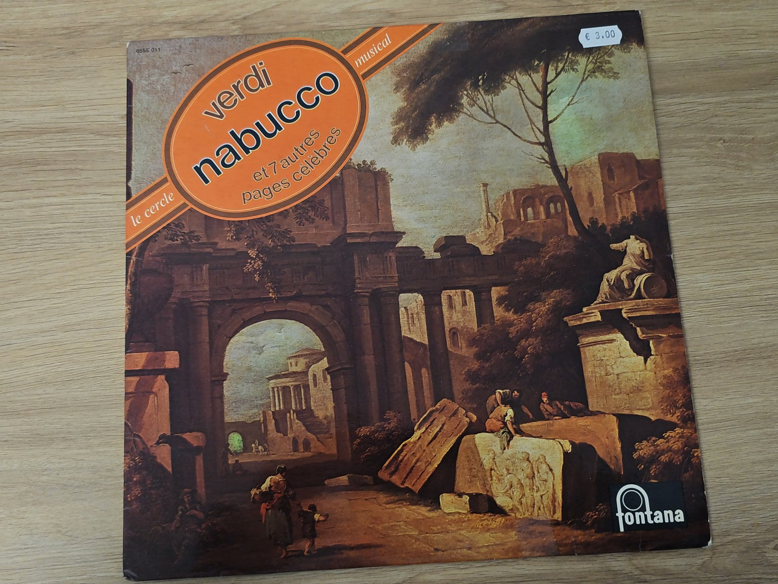 Vinyle 33 tours ancien Verdi, disque vintage collection musique classique rétro