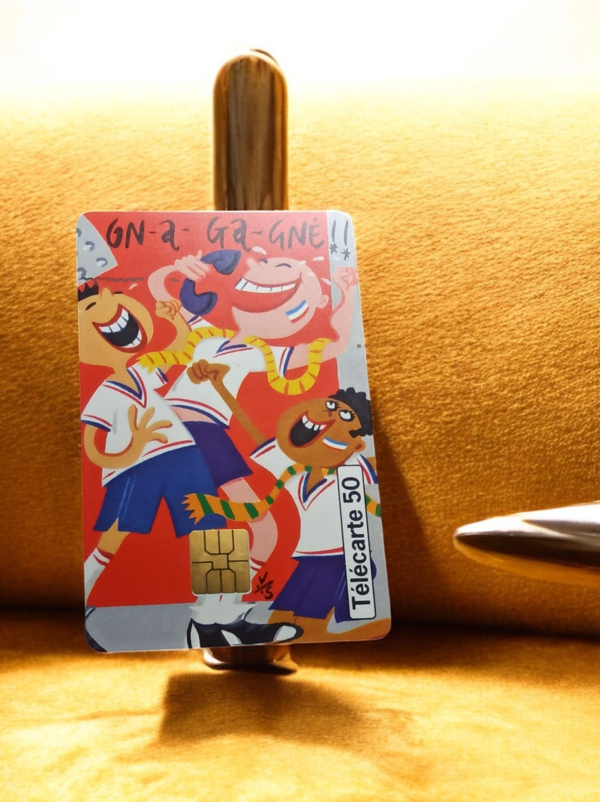 Carte téléphonique vintage Télécarte 50 unités – On a gagné ! Football