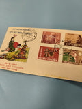 Ancienne enveloppe FDC Vietnam 1966 Fête des âmes timbres illustrés Saigon
