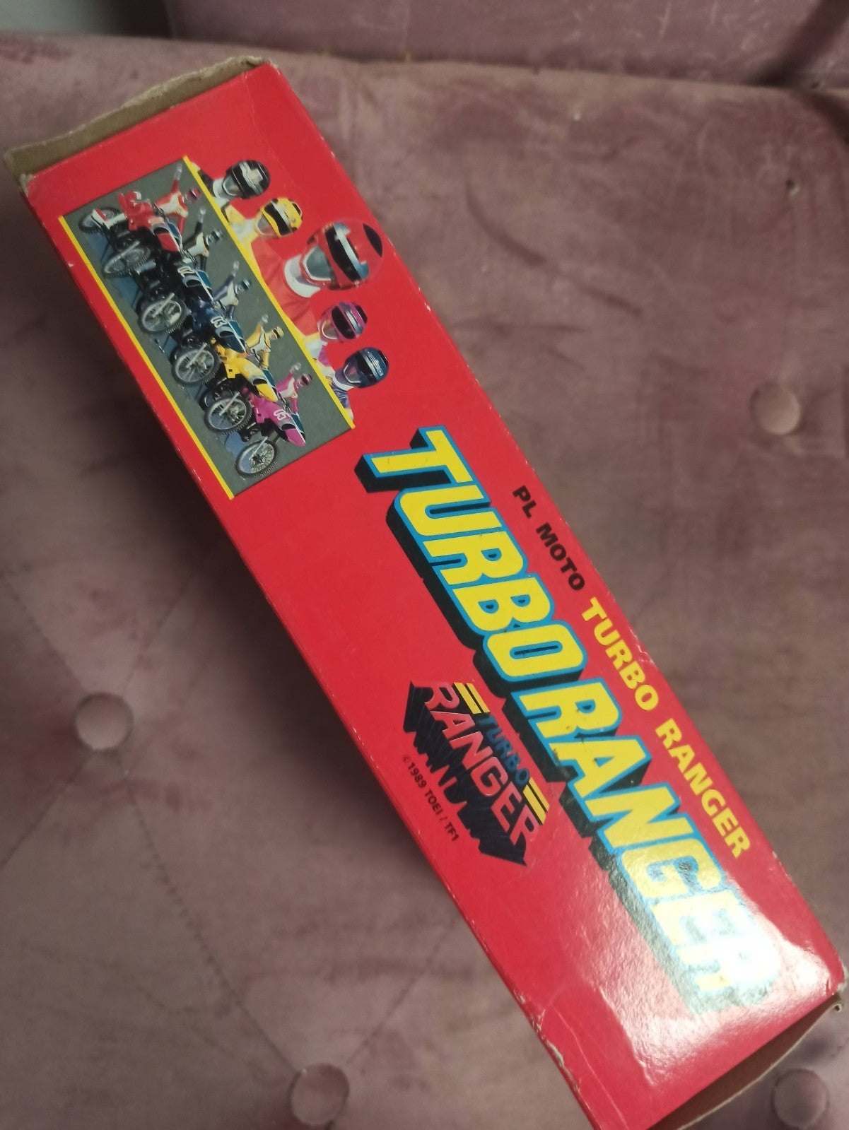 Vintage Bandai Turbo Ranger Moto Rose + Figurine 1989 France Sentai