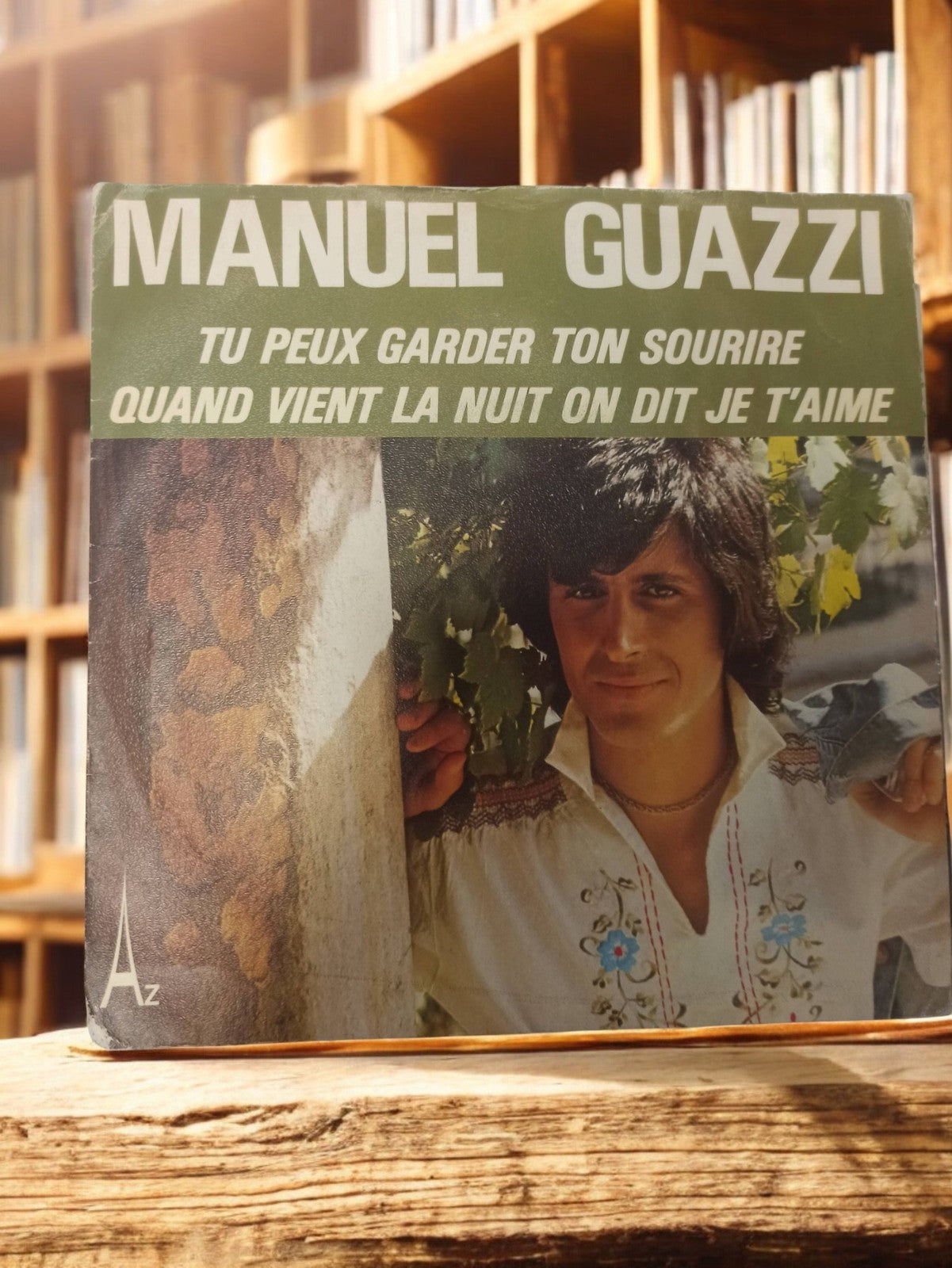 Disque vinyle 45 tours Manuel Guazzi vintage pochette Az rétro