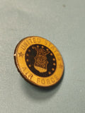 Vintage pin's USA Air Force rond émaillé jaune et noir militaire collection