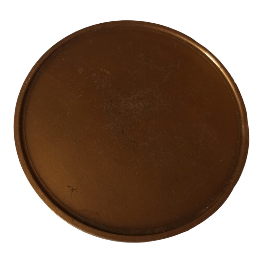 Médaille bronze 1966 décor feuillage, plaque ronde relief, art religieux