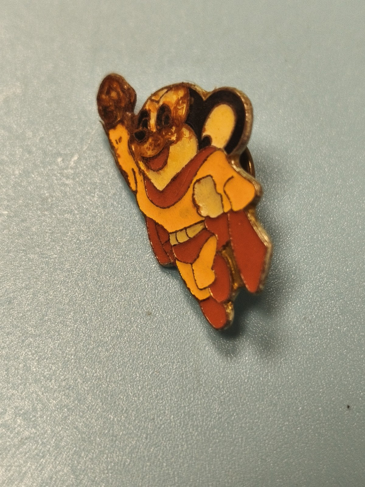 Vintage pin's Mighty Mouse émaillé ancien, personnage comics, collection (Ref 3)