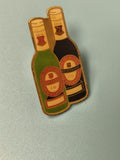 Vintage pin's bière Beck's double bouteille collection alcool ancien
