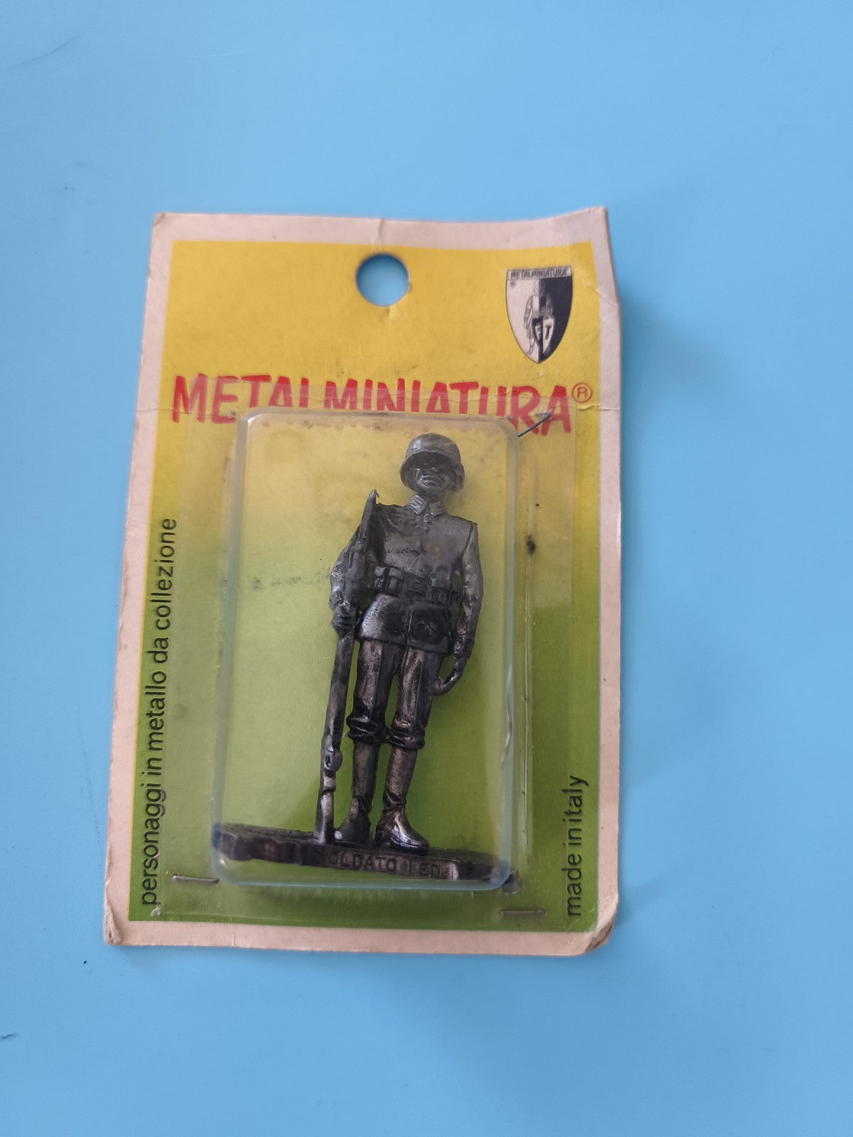 Figurine soldat vintage en métal, ancienne miniature plomb, collection rétro