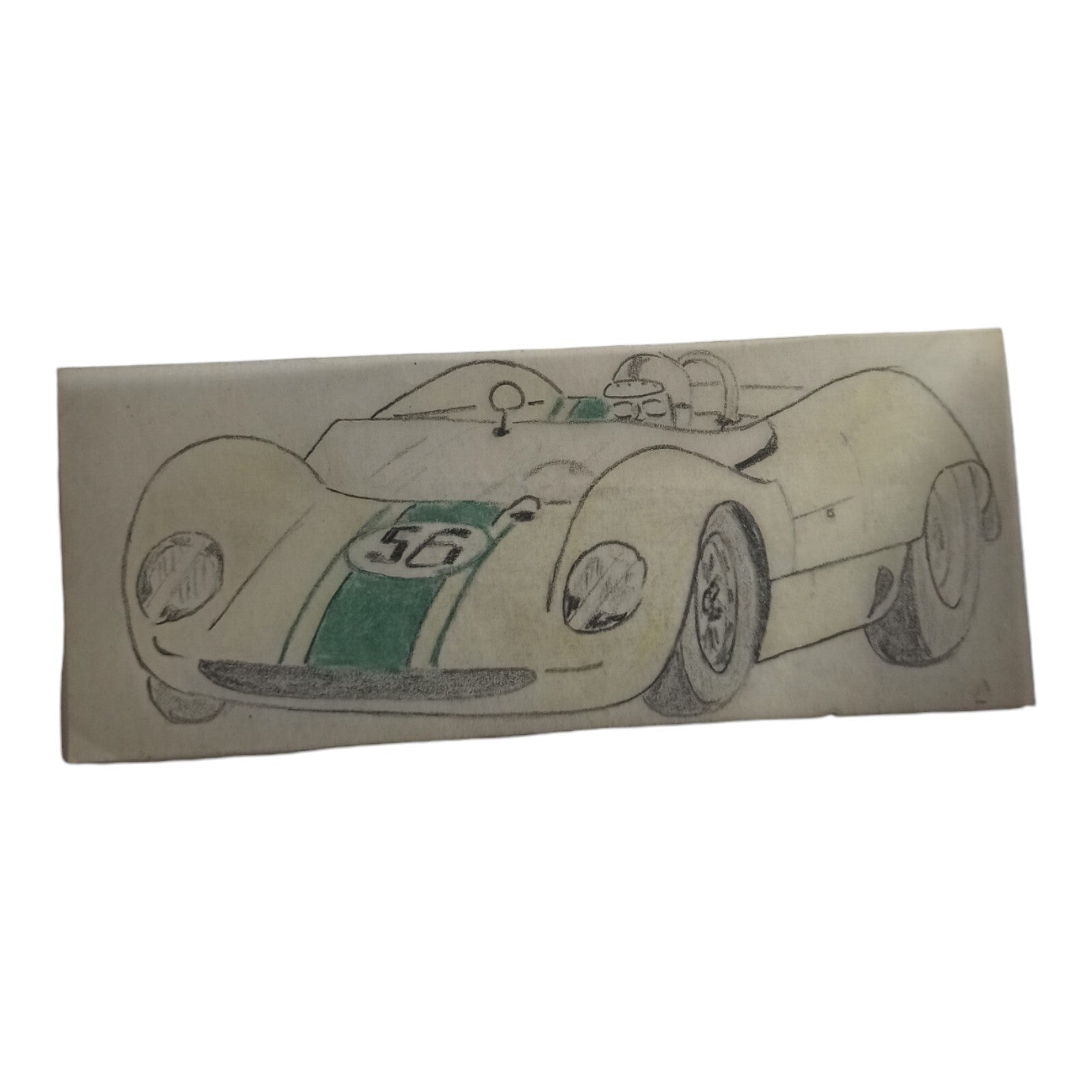 Dessin original voiture Scalextric Dinky Toys calque plan conception 10 cm