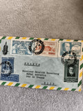 Lettre affranchie Brésil Nice 1948 timbres aériens commémoratifs philatélie