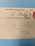 Ancienne enveloppe oblitérée début XXe Lyon Saint-Lô philatélie vintage