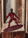 Figurine métal Marvel Spider-Man rouge noir vintage super-héros rare déco